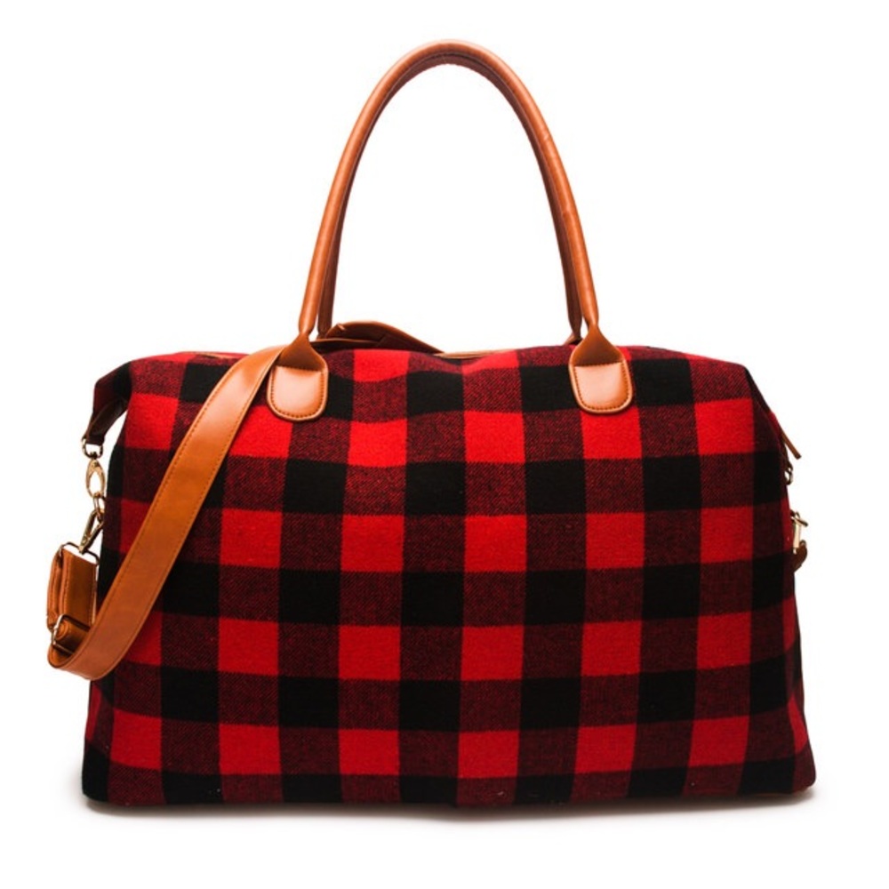 Buffalo Plaid Weekender Bag